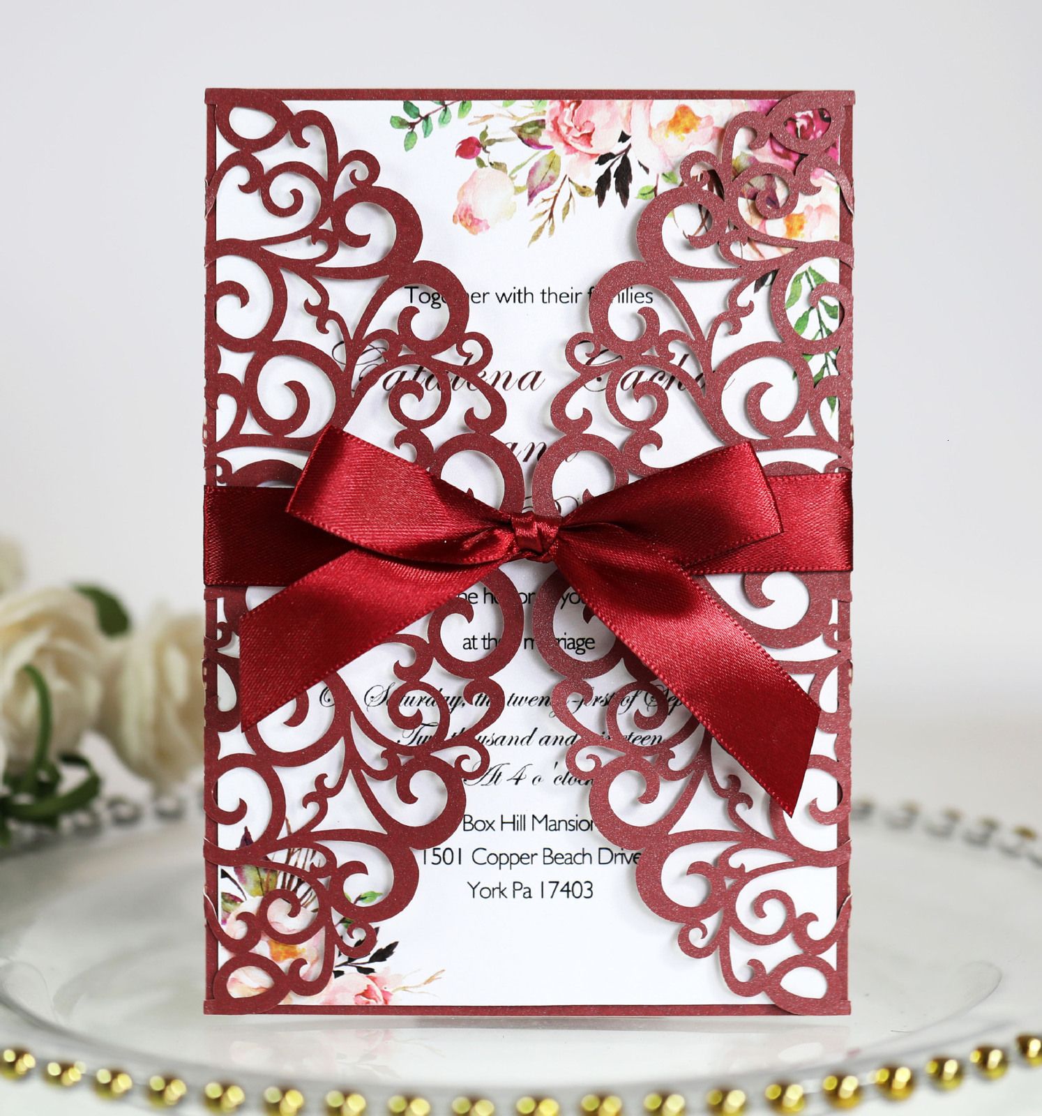 Pearl Paper Winered-25pcs