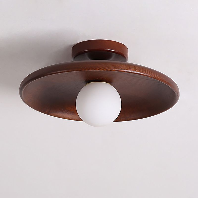 Walnut wood color Warm light Dia 18CM