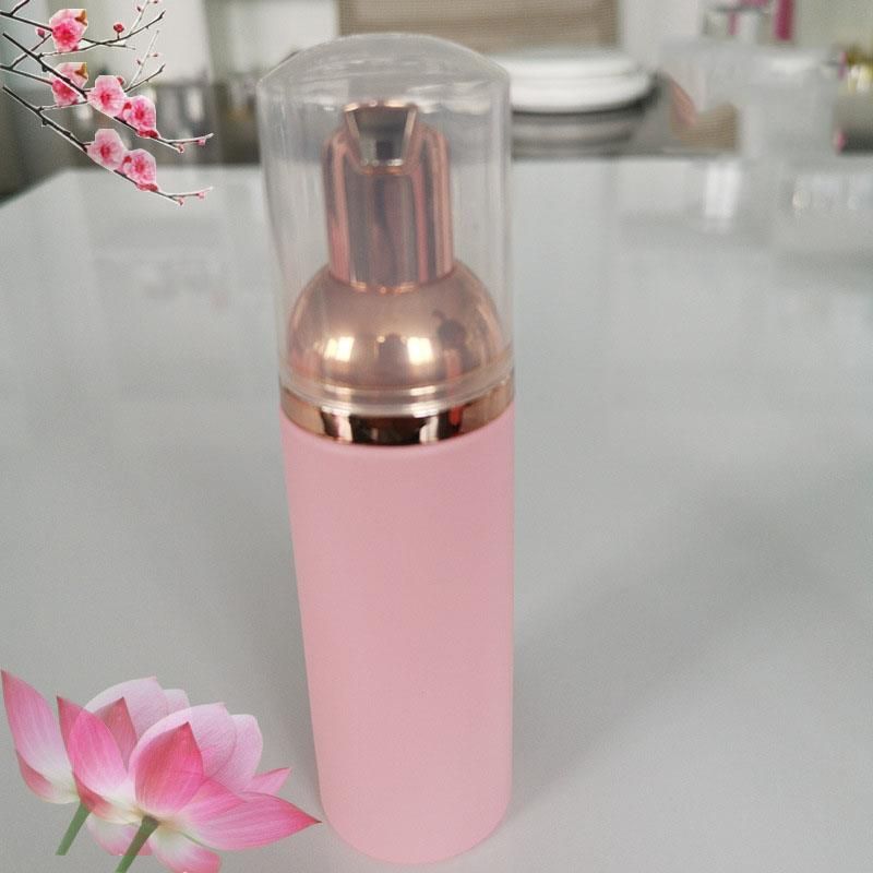 Розовый флакон + Clear Cap + Rose Gold Pump