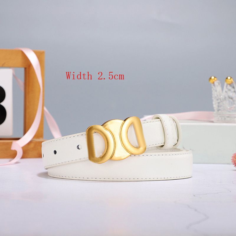 White-Gold buckle 2.5cm