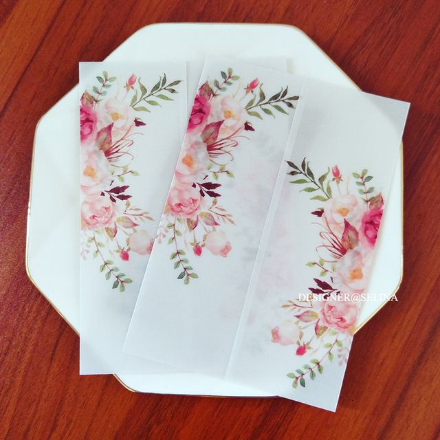 Light Pink Flower-Just Vellum Wrap