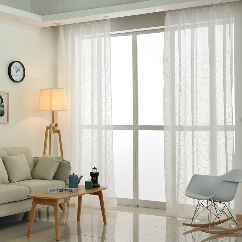 white curtains tulle