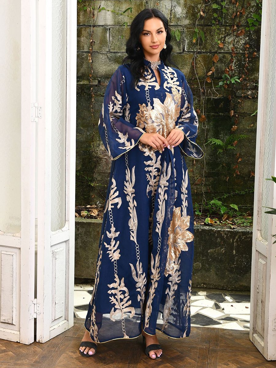 blue abaya dress