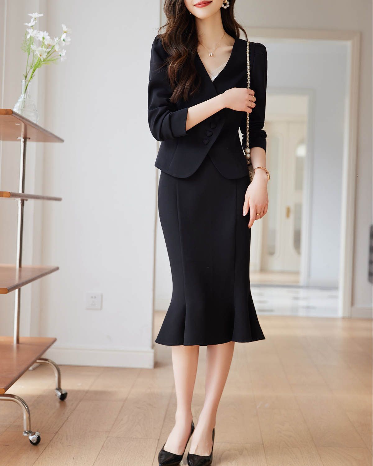 black blazer skirt