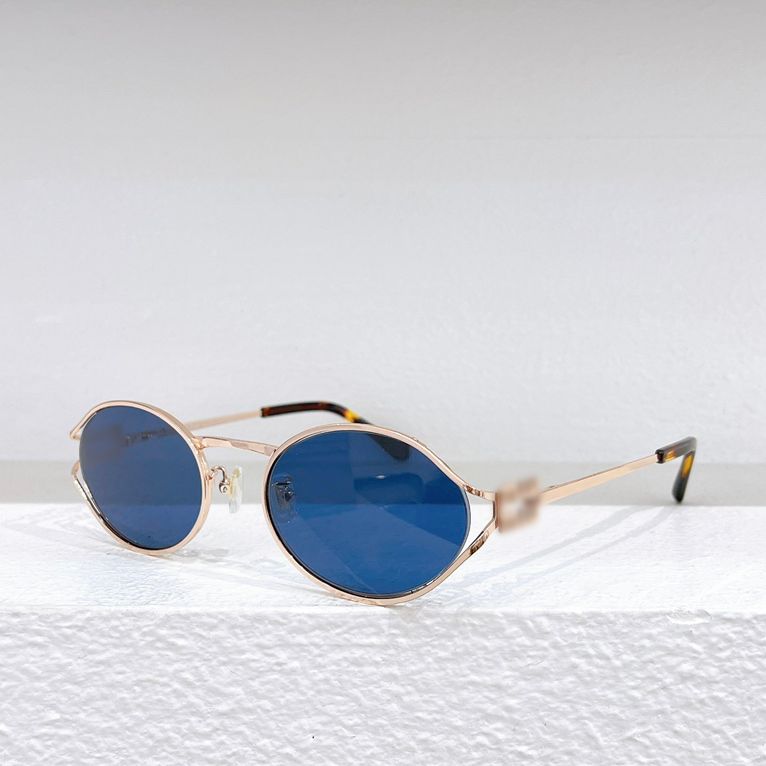 gold frame blue lens