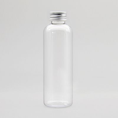 Przezroczysta butelka srebrna plastik
