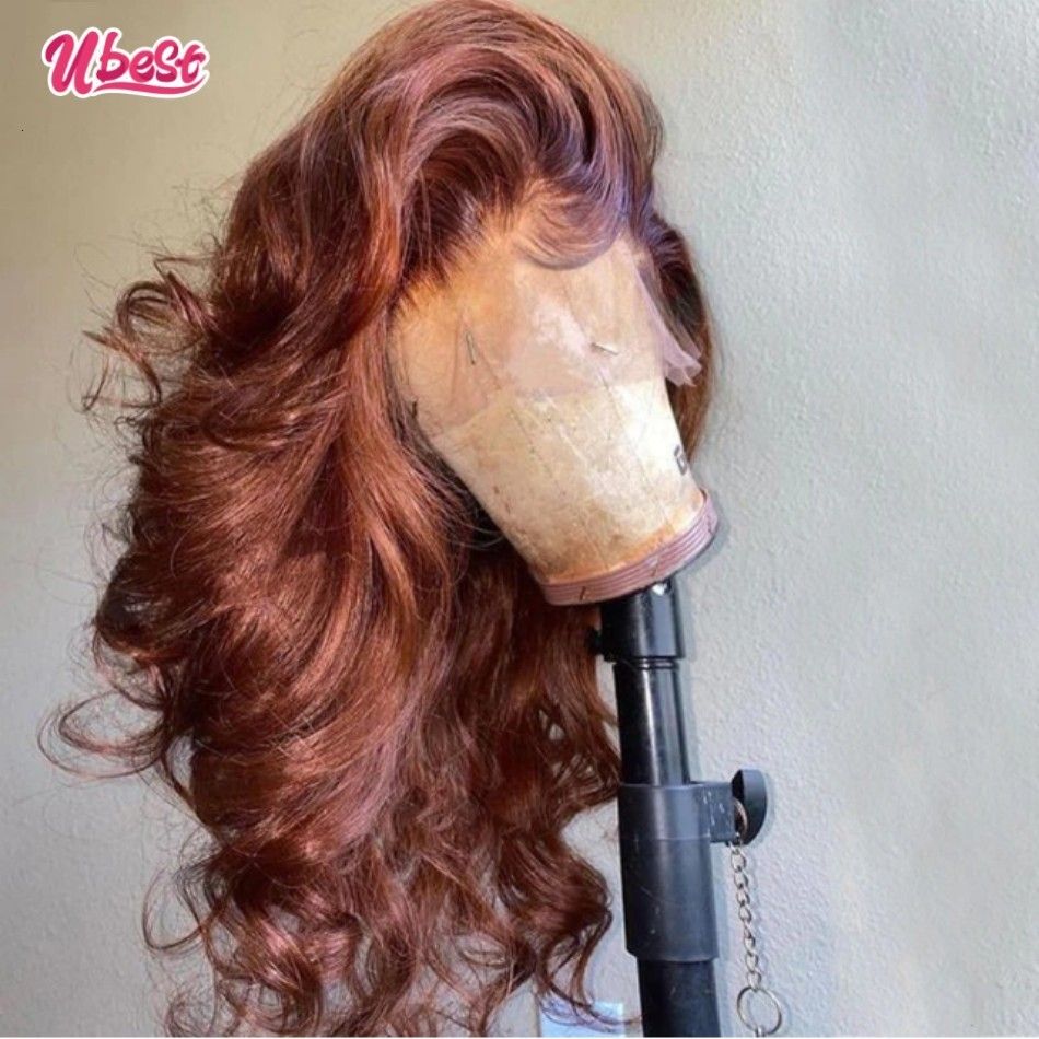 13x4 Frontal Wig-Red Brown