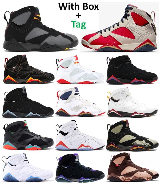 7s Basketball Shoes White Infrared Trophy Black Olive Citrus Cardinal  Bordeaux Chambray Hare Raptor Men 7 Ray Allen Pantone Patta Barcelona  French Blue Sneakers From Men_shoes, $32.2