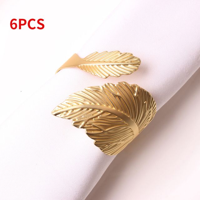 6pcs-Matte Gold