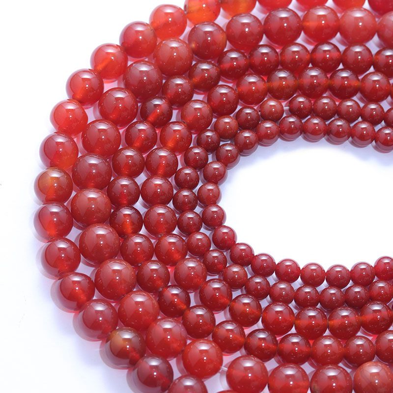 Red Agat Gem 6mm約62pcs