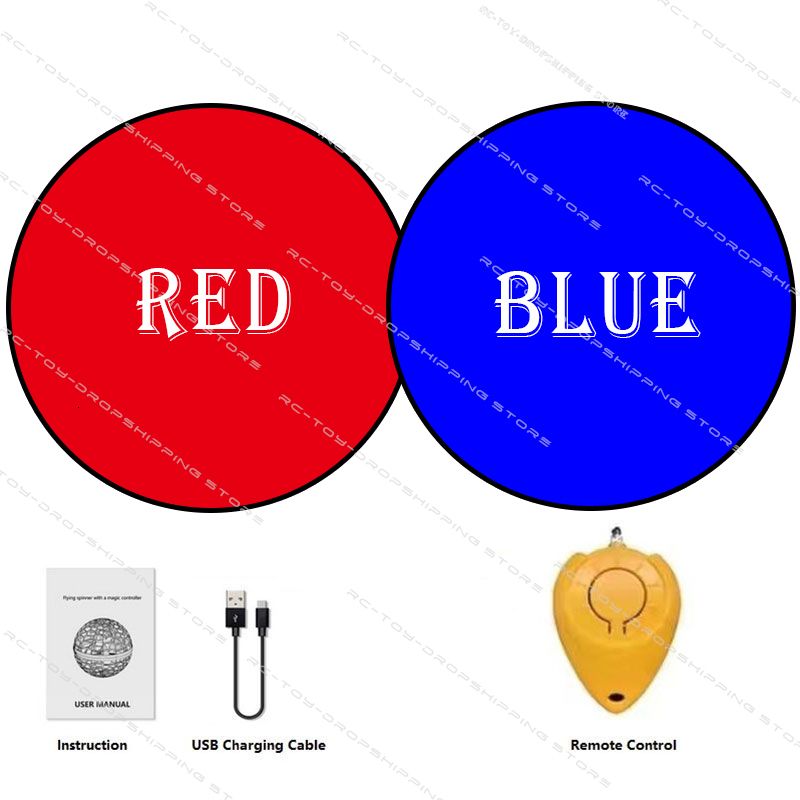 blue and red