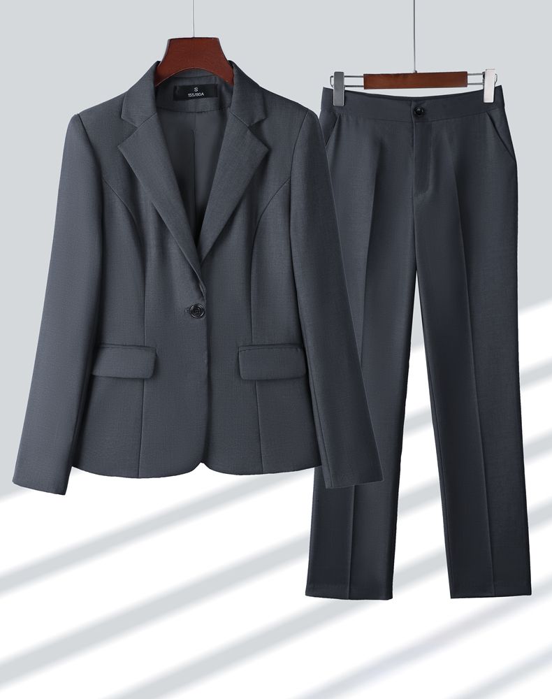 pantalon de blazer gris