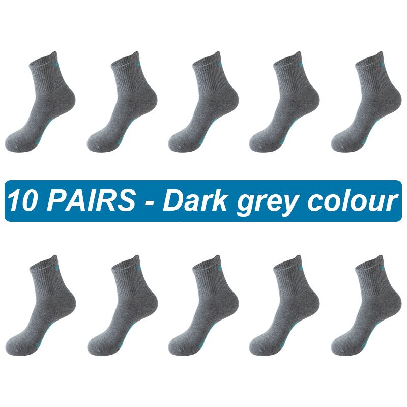 10 paires gris foncé