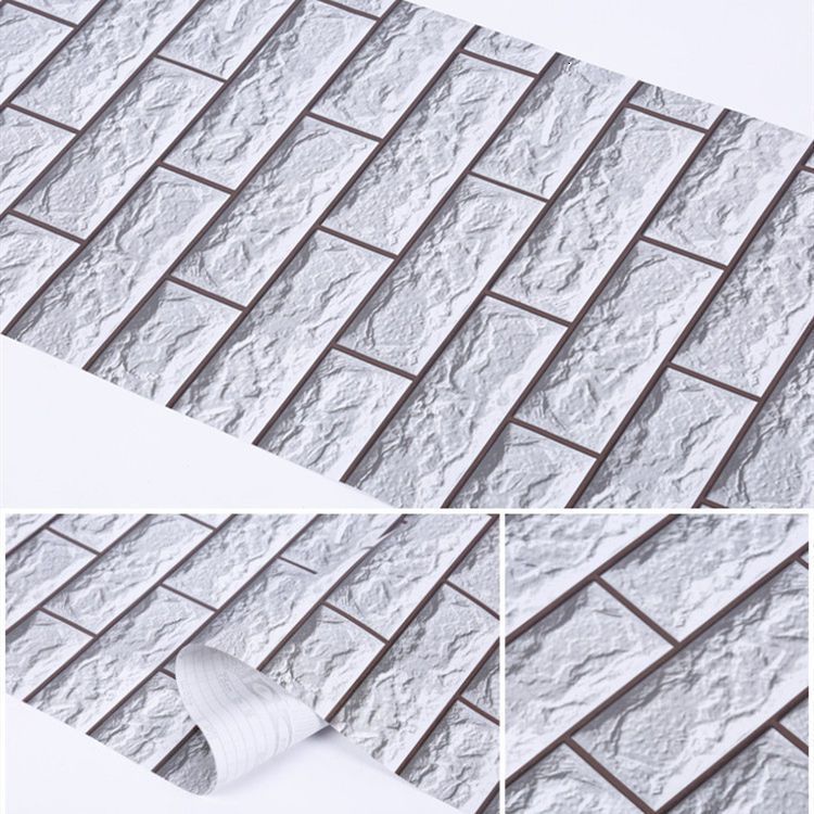 3D Silver Grey Brick-45cmx10m