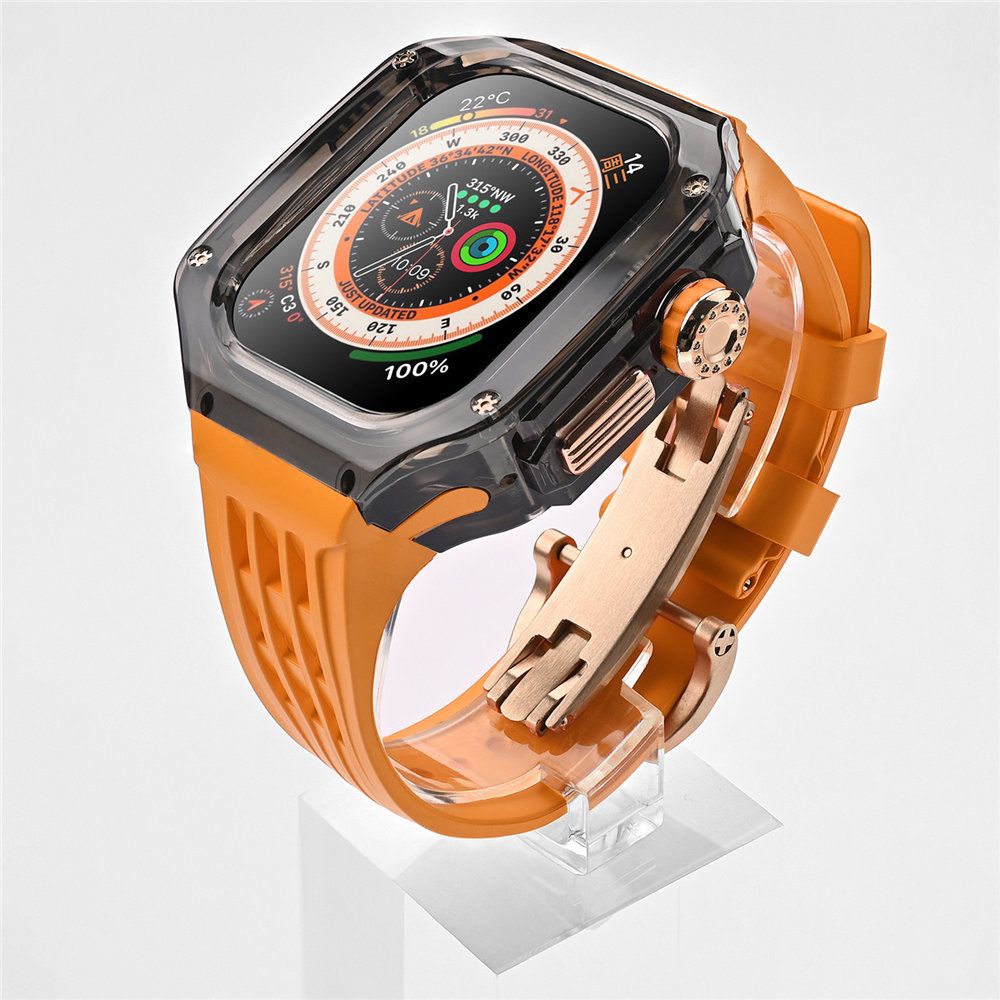 Clear Black/Rose Gold/Orange