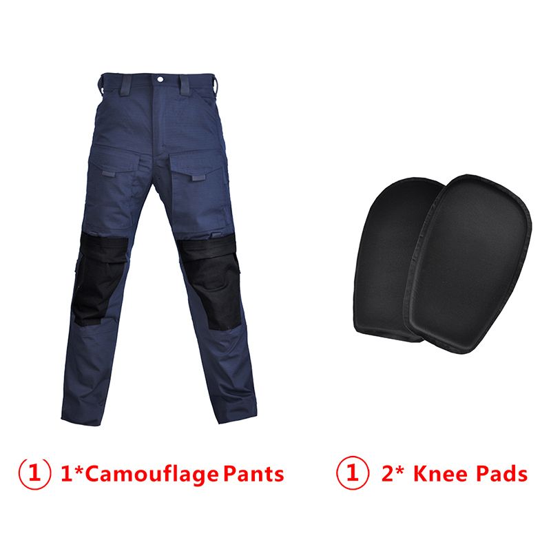 Navy Pants with Pads-Xl-(75-85kg)