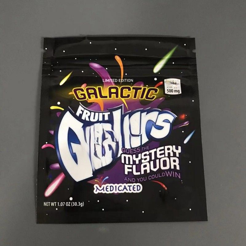 Wholesale Medicated Fruit Gushers Packaging Bags Infused 500MG Galactic Sour Tropical Edibles