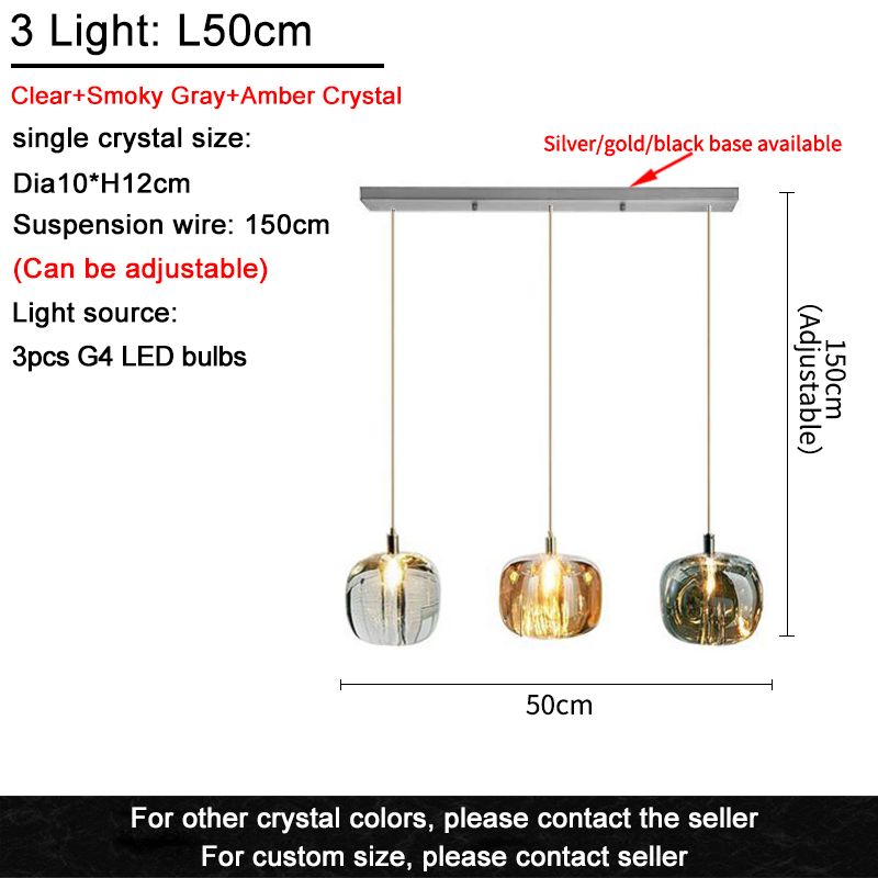 L50cm 3lights Silver Base Cold White