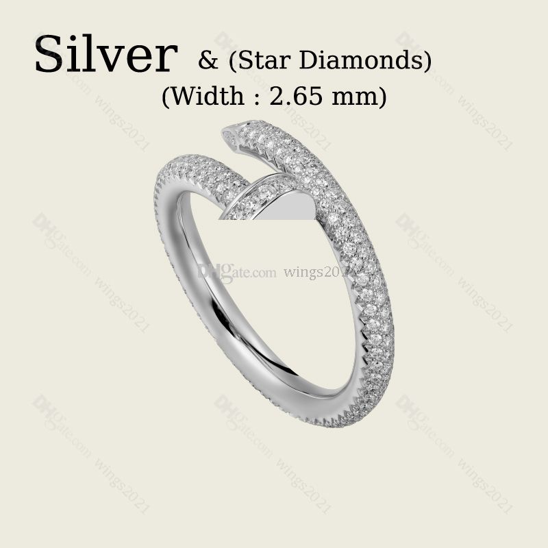 Silver-Nail Ring (Star Diamonds)