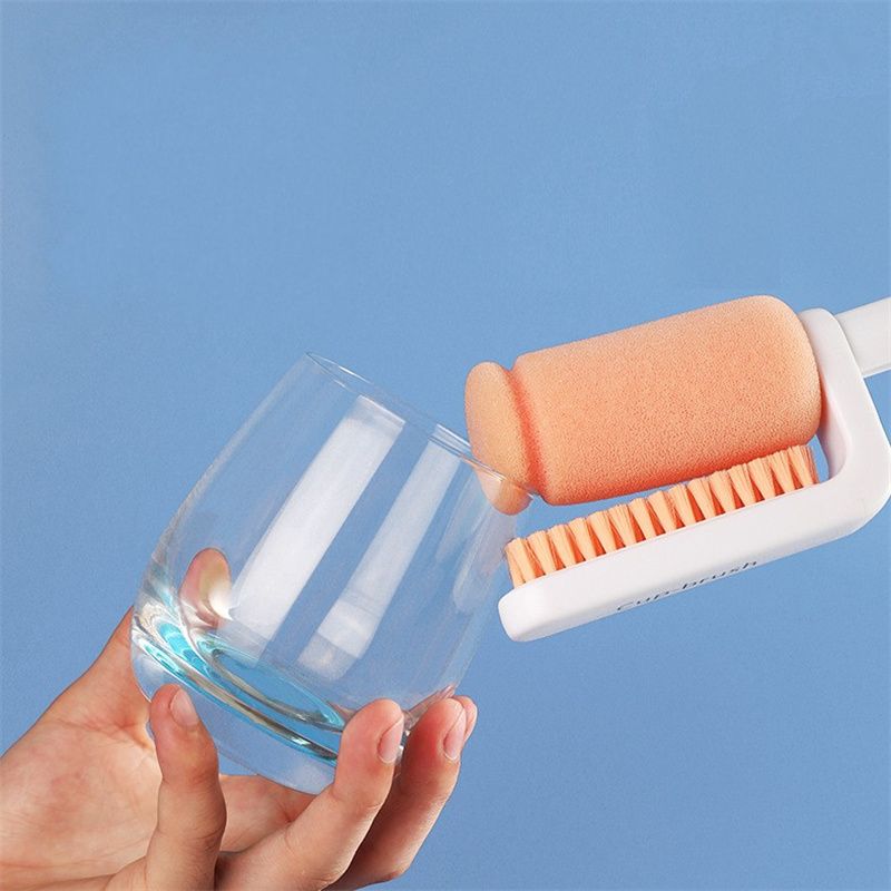 Dish Brush Dishwasher Brushes Long Handle & Soft Grip Friendly Bristles  Dish Brush With Suction Cup Cup 2pcs