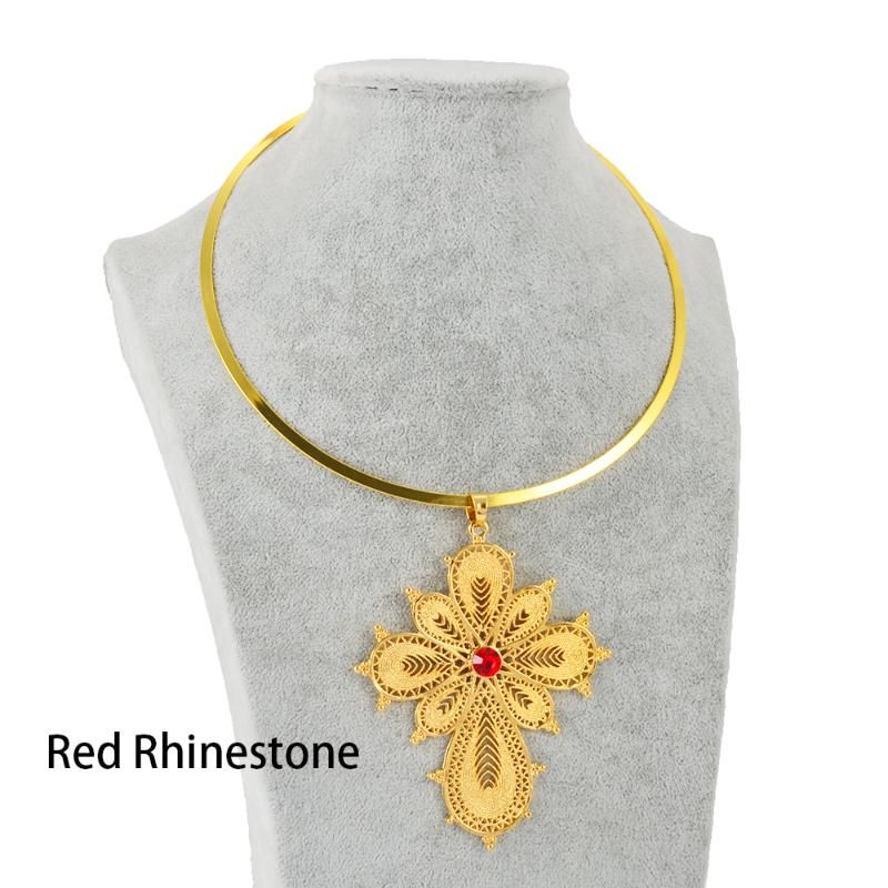 Red Stone Round Choker