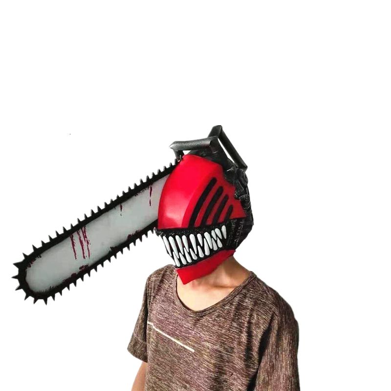 Mascara Chainsaw Man Denji Anime Cosplay Fantasia Latex