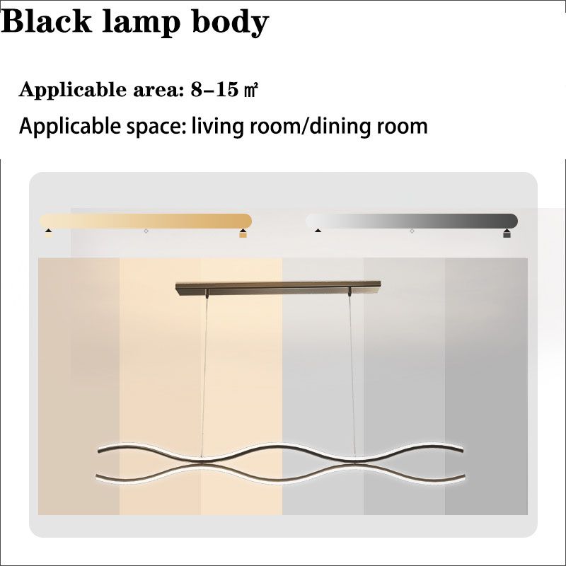 Czarna lampa długość ciała-90cm ciepłe światło