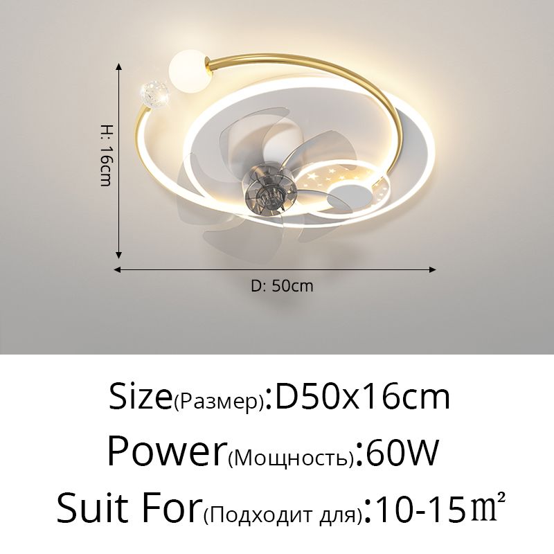 D D50x16cm Gold Dimmable With remote