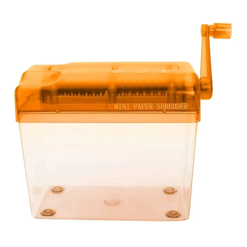 Mini Déchiqueteuse Manuelle à Manivelle Pour Papier - Capacité 1L, Format A6 - Bureau, École, Maison
