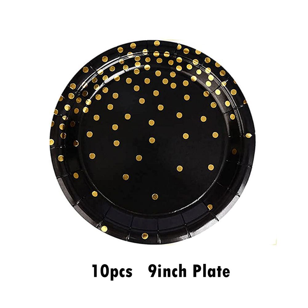 Black 9inch Plates