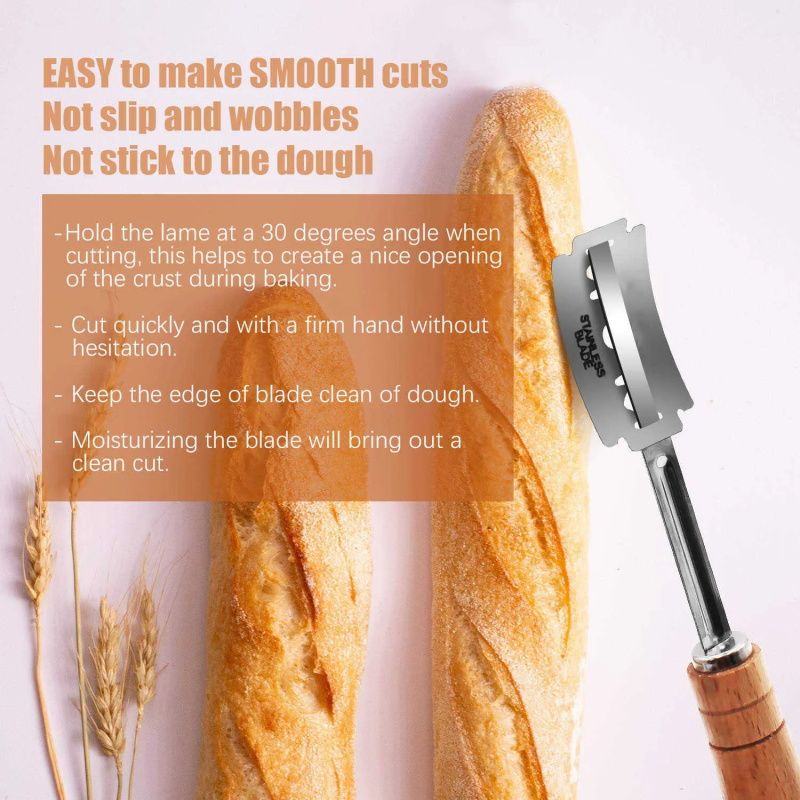 New Bread Bakers Cutter Slashing Tool Bread Lame Dough Scoring Blade Tools  Making Razor Cutter Curved Knife With Leather Protective Wholesale From  Doorkitch, $3.95