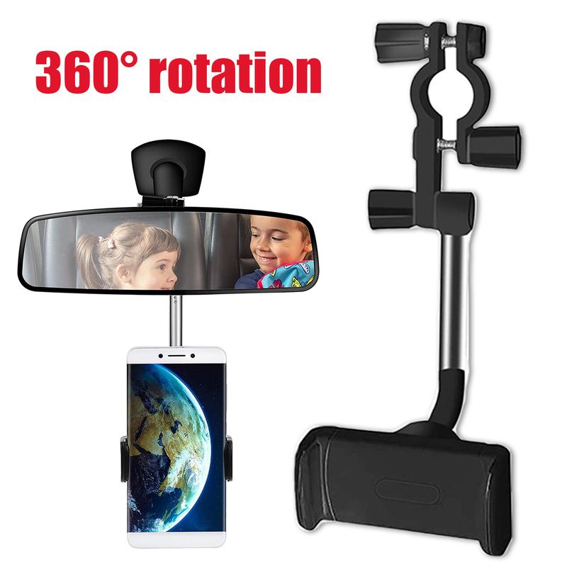 Support téléphone de rétroviseur rotatif à 360 degrés