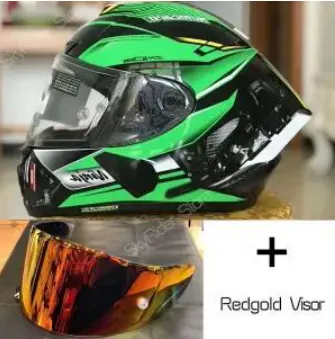 with redgold visor