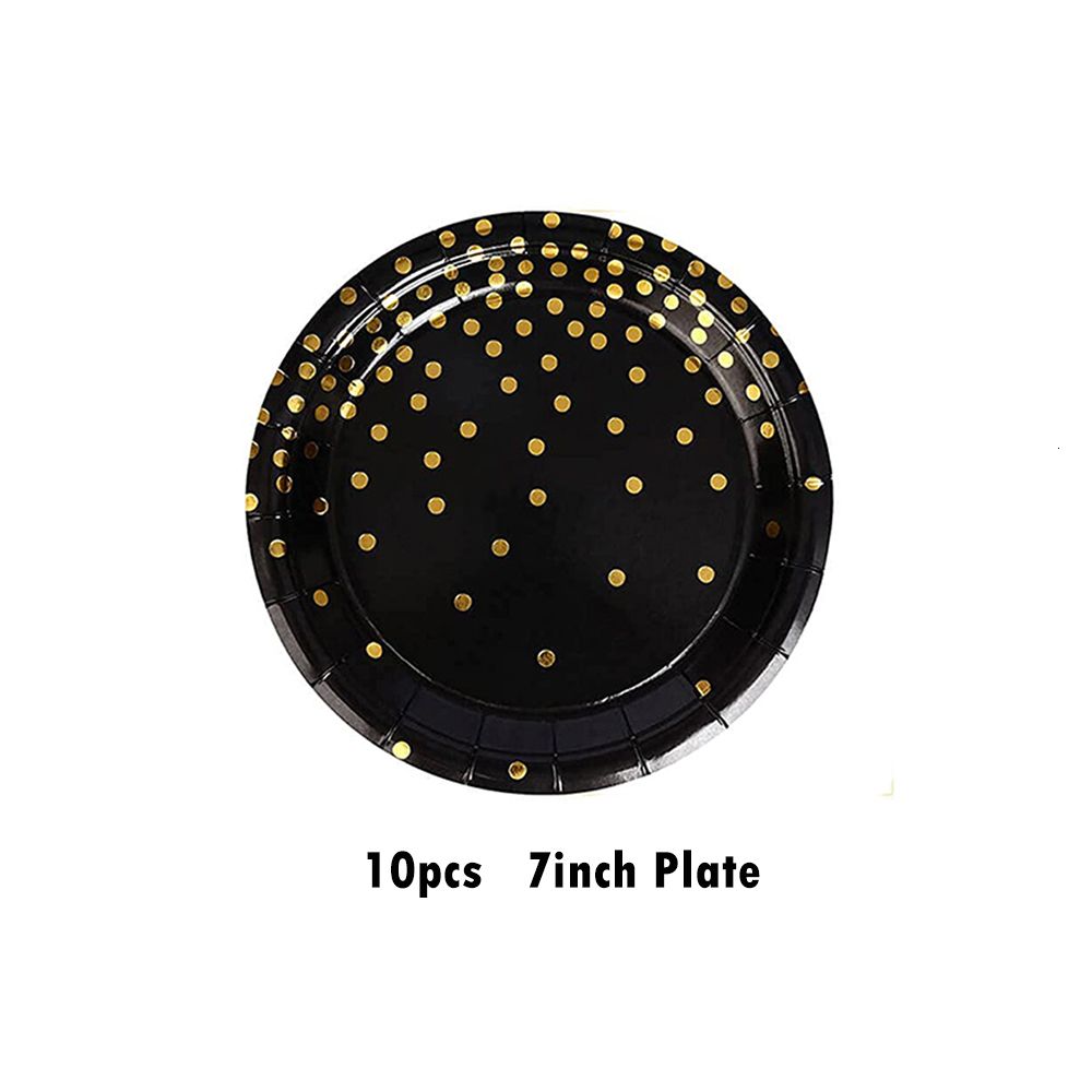Black 7inch Plates