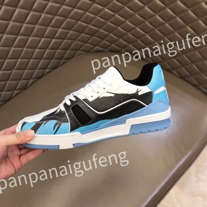 Louis Vuitton LV Trainer SS21 'White/Black/Blue' - 1A8Q7N