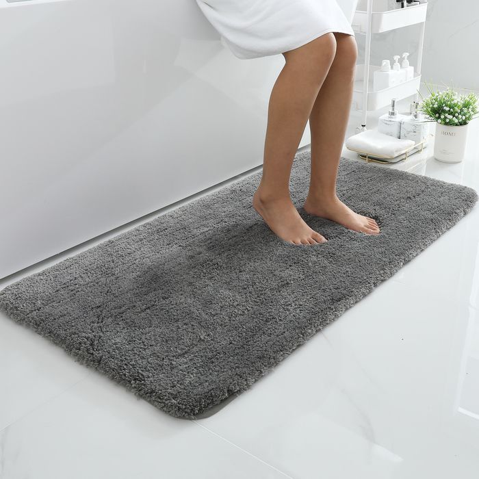 Gemotry Door Mat Super Absorbent Quick Dry Rubber Backed Dirt Resistant Bath  Rugs Mats Non Slip Gray Bathroom Rug for Shower Sink Bathtub - China Mats  and Carpet price
