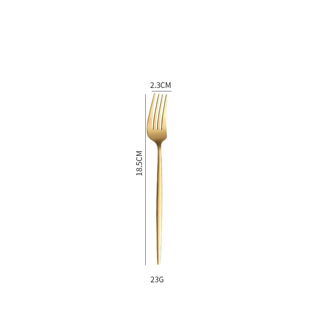 Gold dessert fork