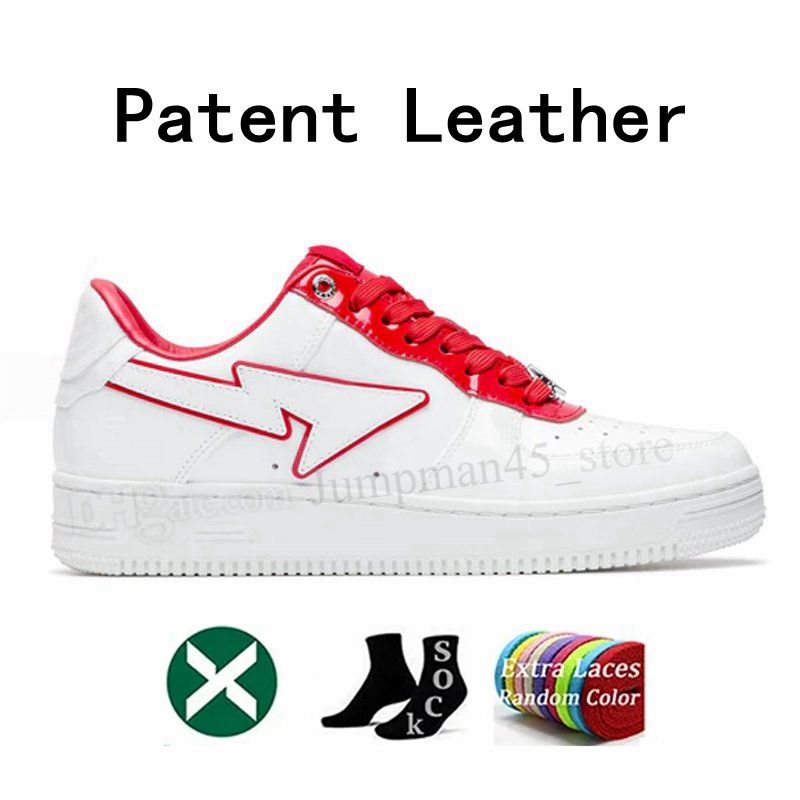 # Patent Leather White Red