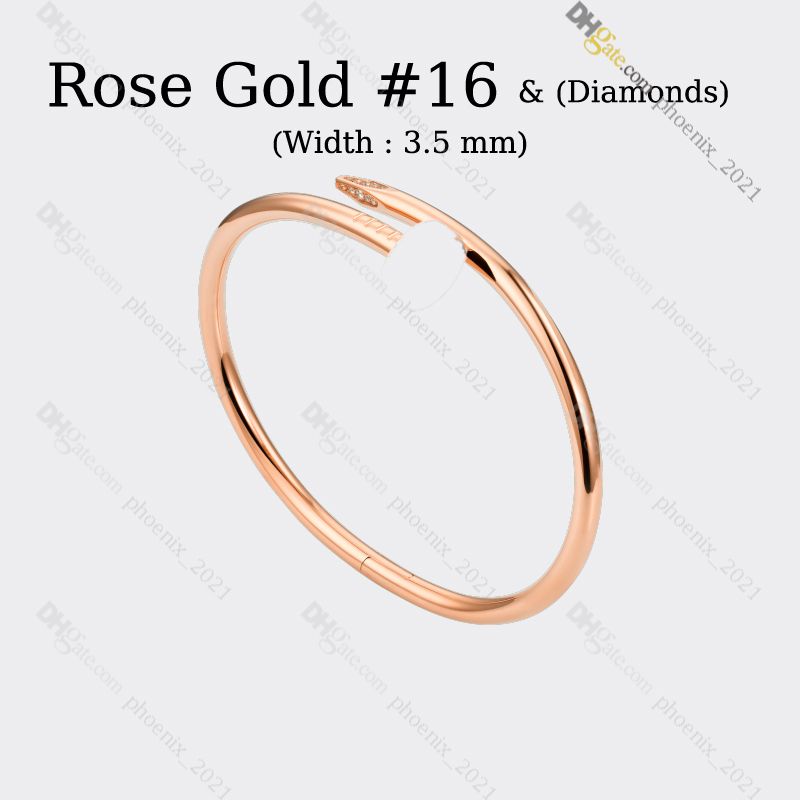 Rose Gold # 16 (diamanti del braccialetto per unghie)