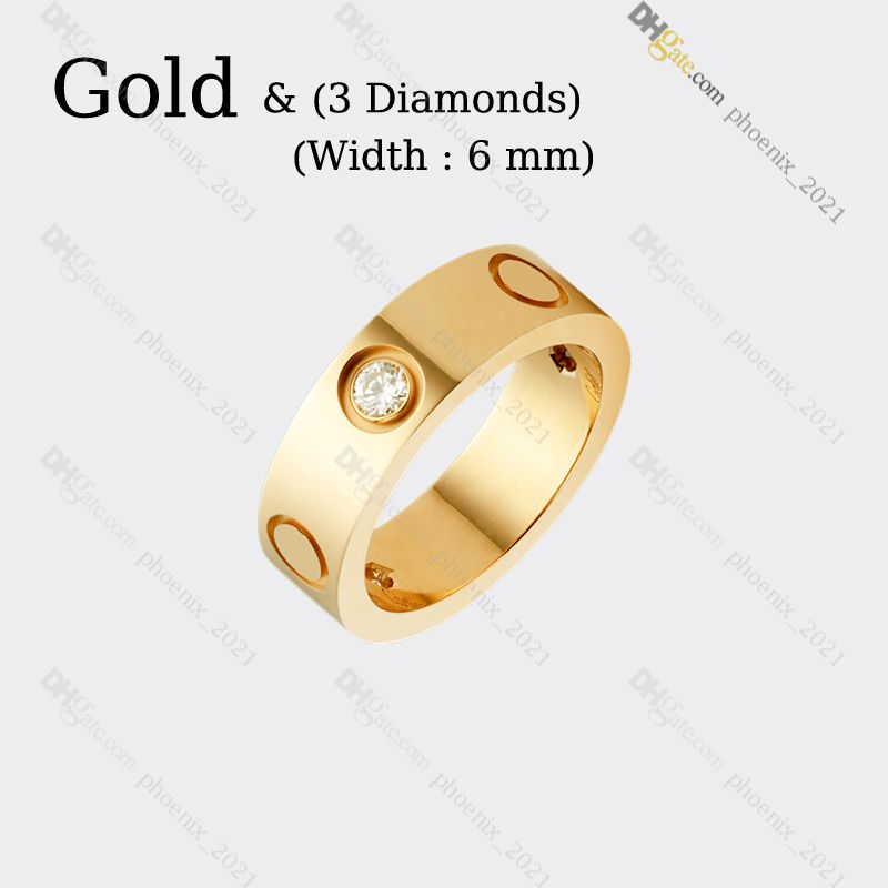 Oro (6mm) -3 diamante