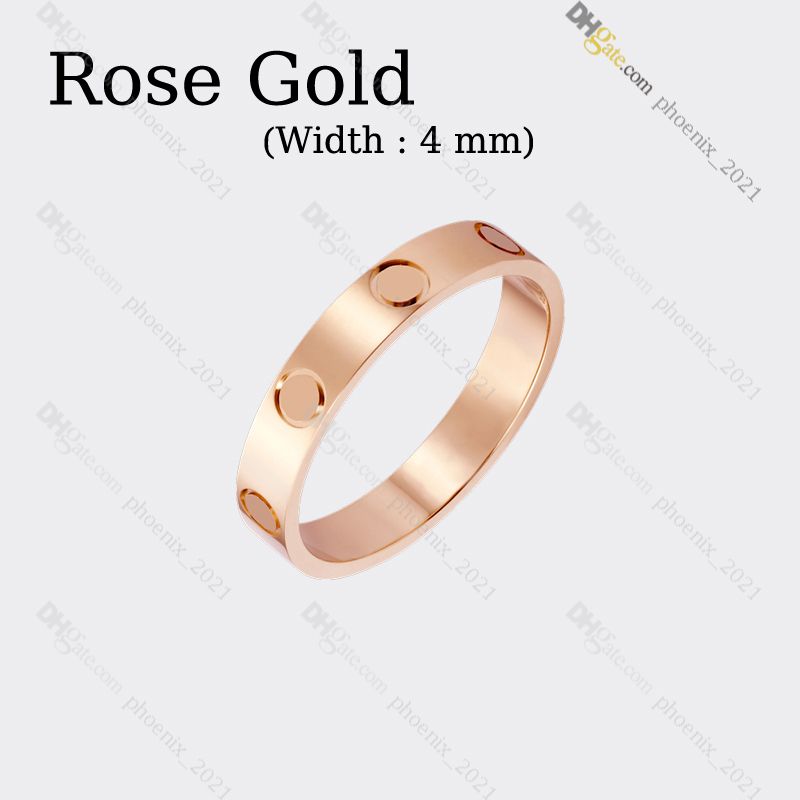 Rose Gold (4mm) -Love anello