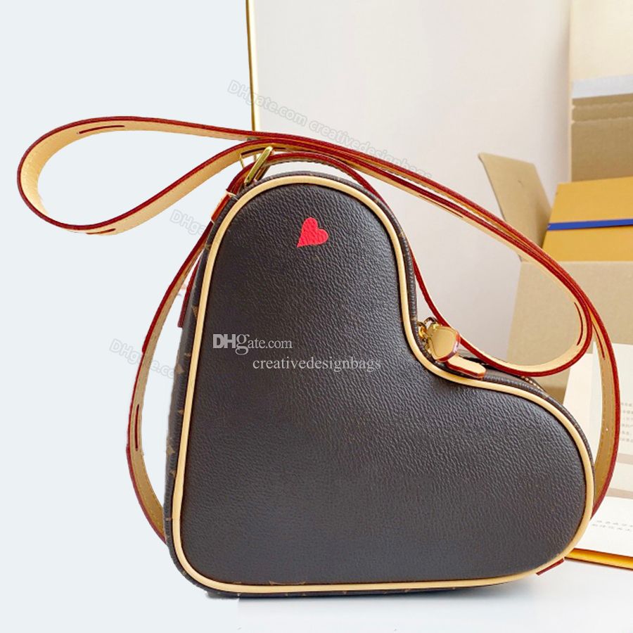 Mirror Quality Shoulder Bag Handbag Red Heart Shape Game On Coeur Women  Leather Canvas Designer Crossbody Evening Purse With Box 22cm L086 From  Creativedesignbags, $248.6