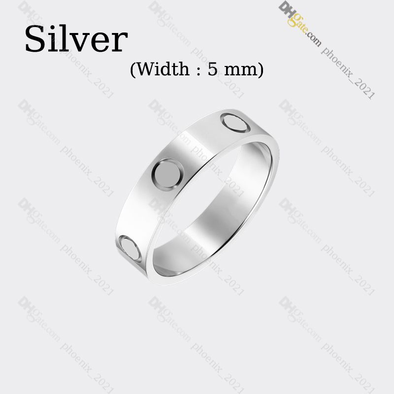 Silver (5mm)-LOVE Ring