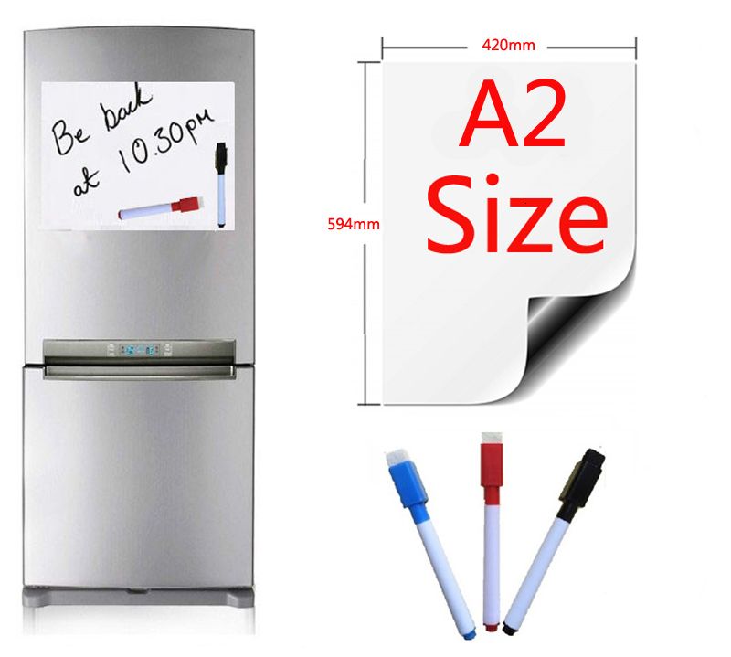 Whiteboards A2 Size Flexible Whiteboard Fridge Soft Dry Wipe