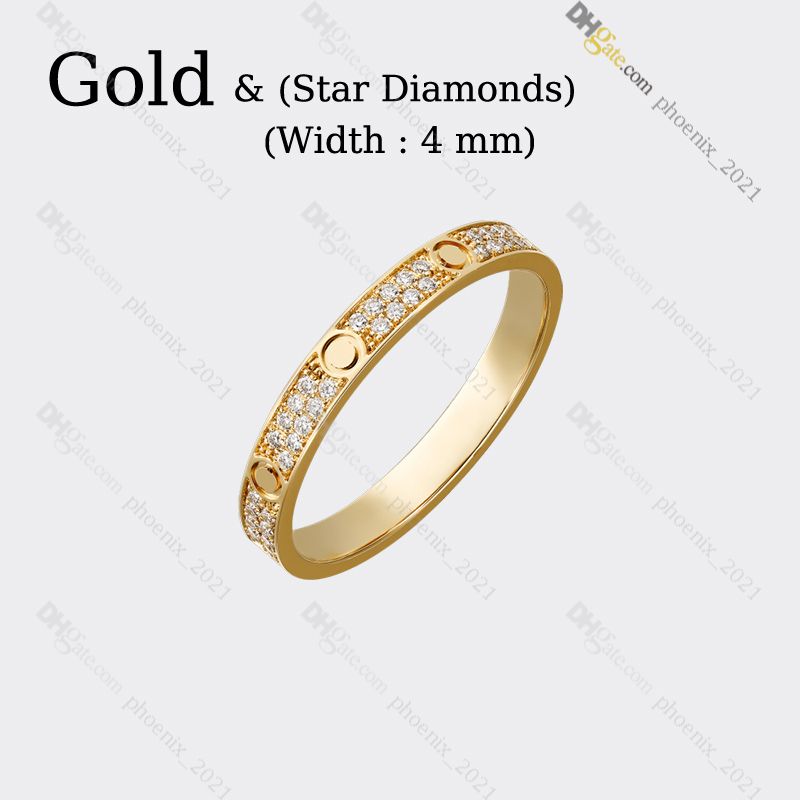 Gold (4mm) -diamonds Love Ring