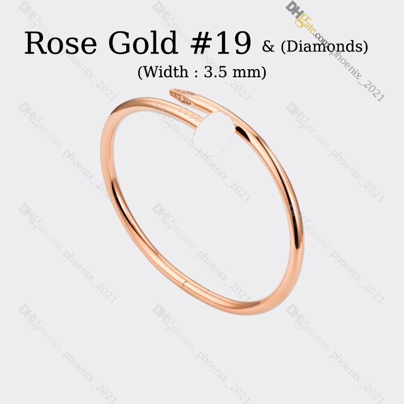 Rose Gold # 19 (diamanti del braccialetto per unghie)