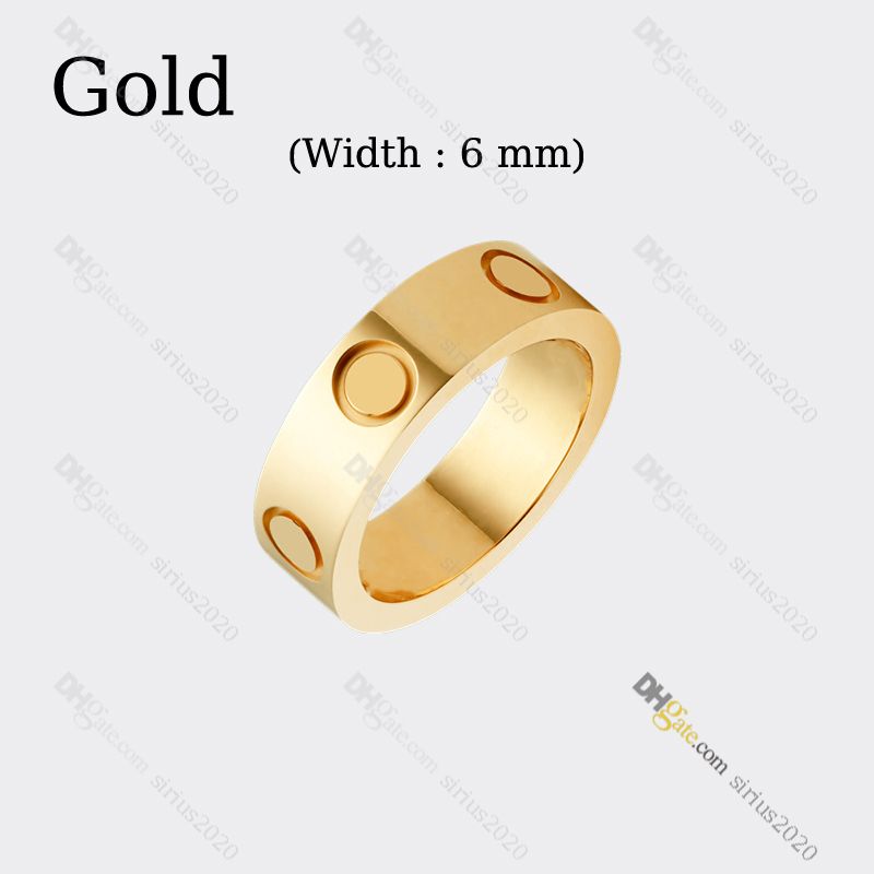 Gold (6mm)-LOVE Ring