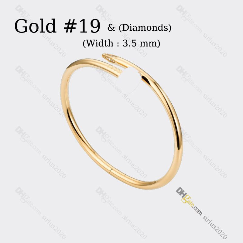 Gold # 19 (Nagelarmband Diamanten)