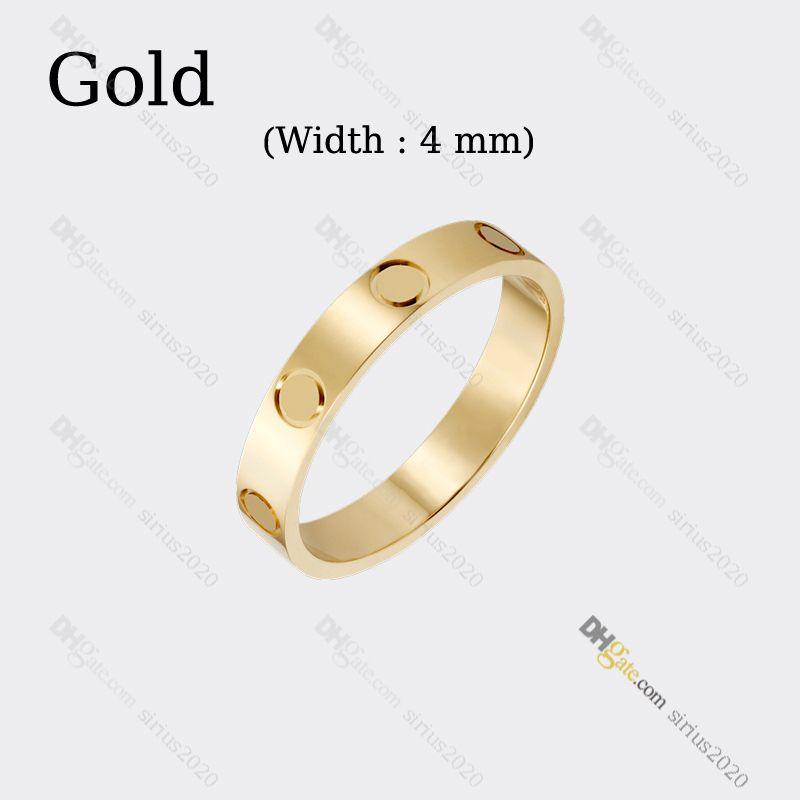 Gold (4mm)-LOVE Ring
