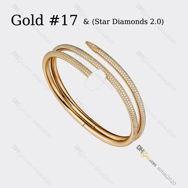 Guld # 17 (nagel 2.0 stjärna diamanter)